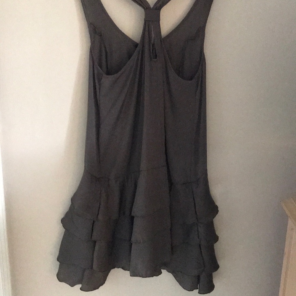 H&M Gray Ruffle Dress